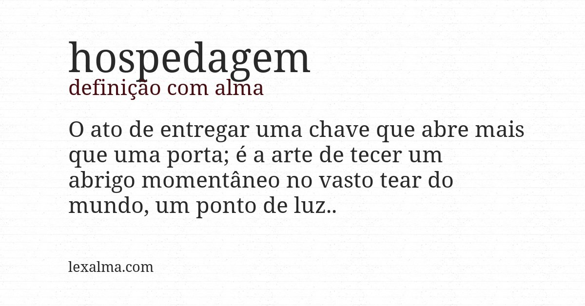 Definição com alma de hospedagem