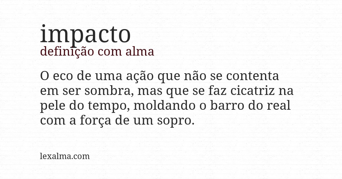 Definição com alma de impacto
