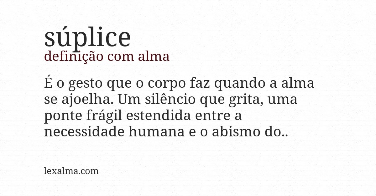 Definição com alma de súplice