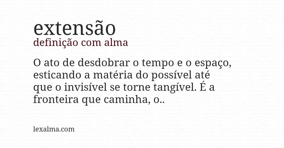 Definição com alma de extensão
