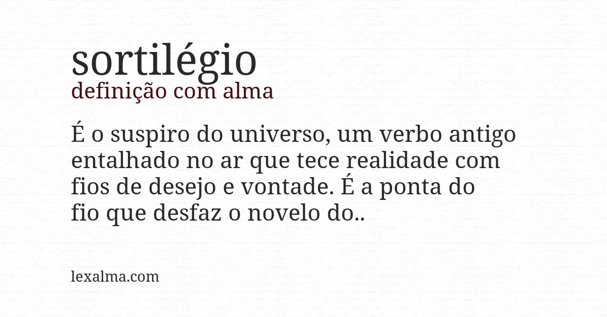 Definição com alma de sortilégio