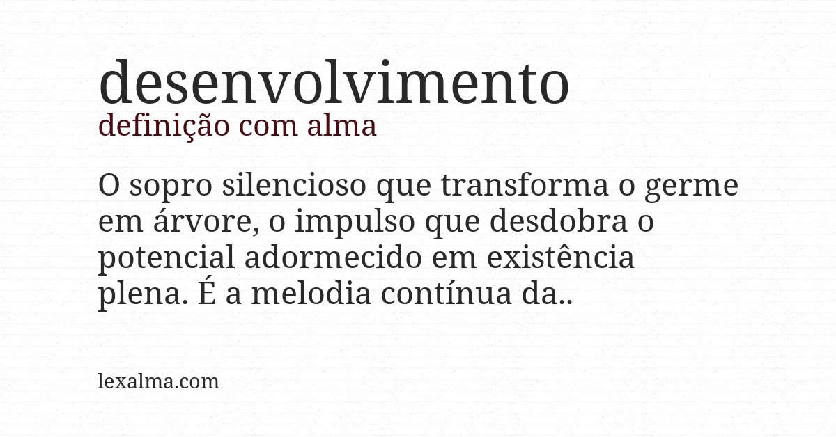 Definição com alma de desenvolvimento