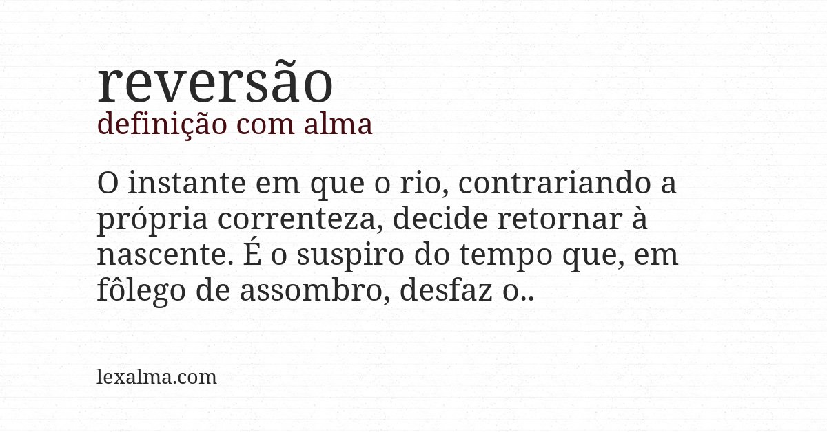 Definição com alma de reversão