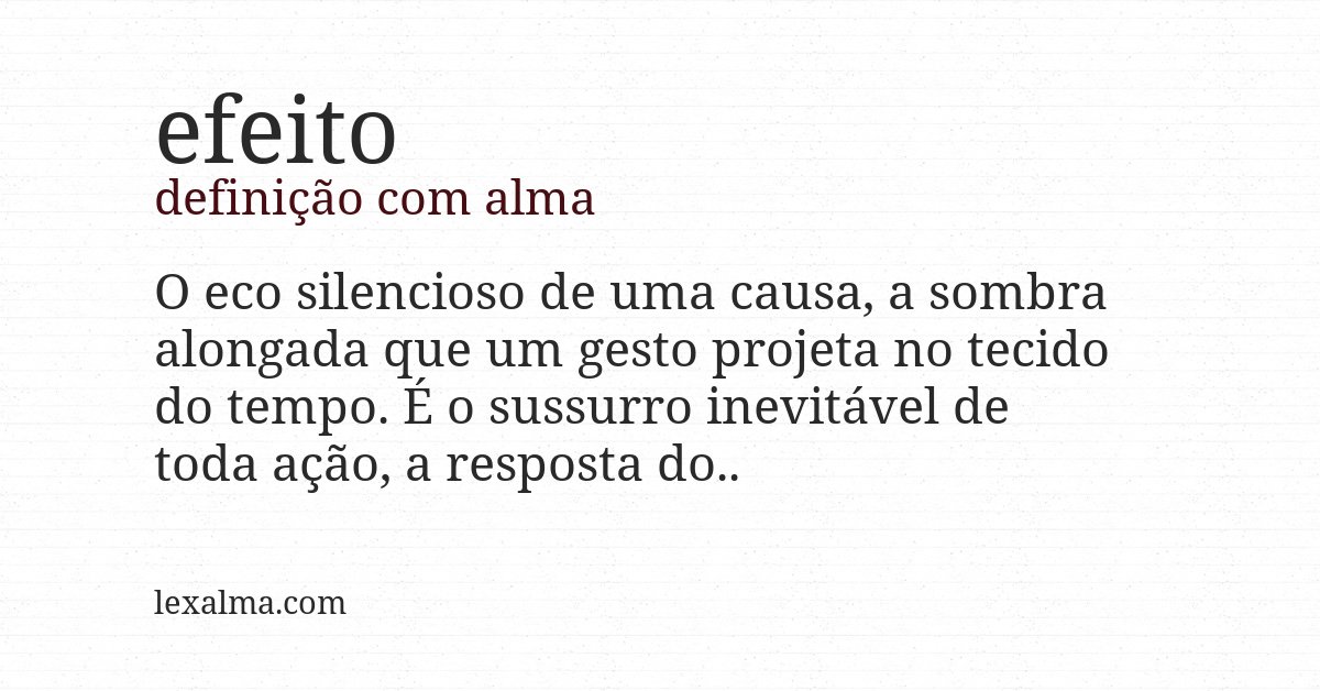 Definição com alma de efeito
