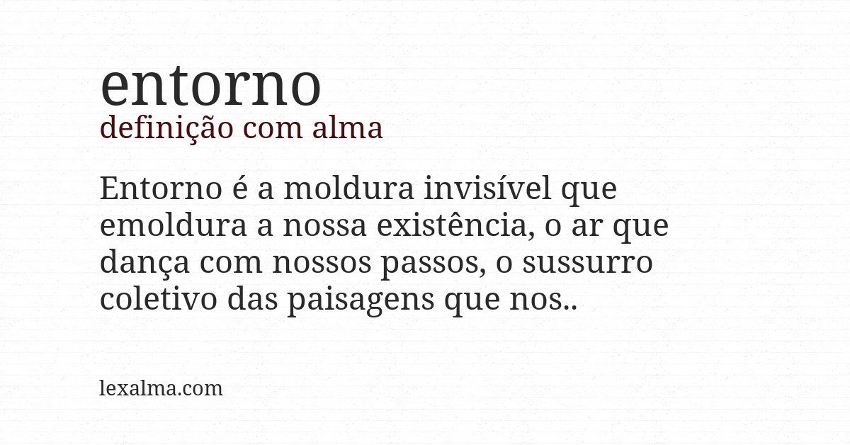 Definição com alma de entorno