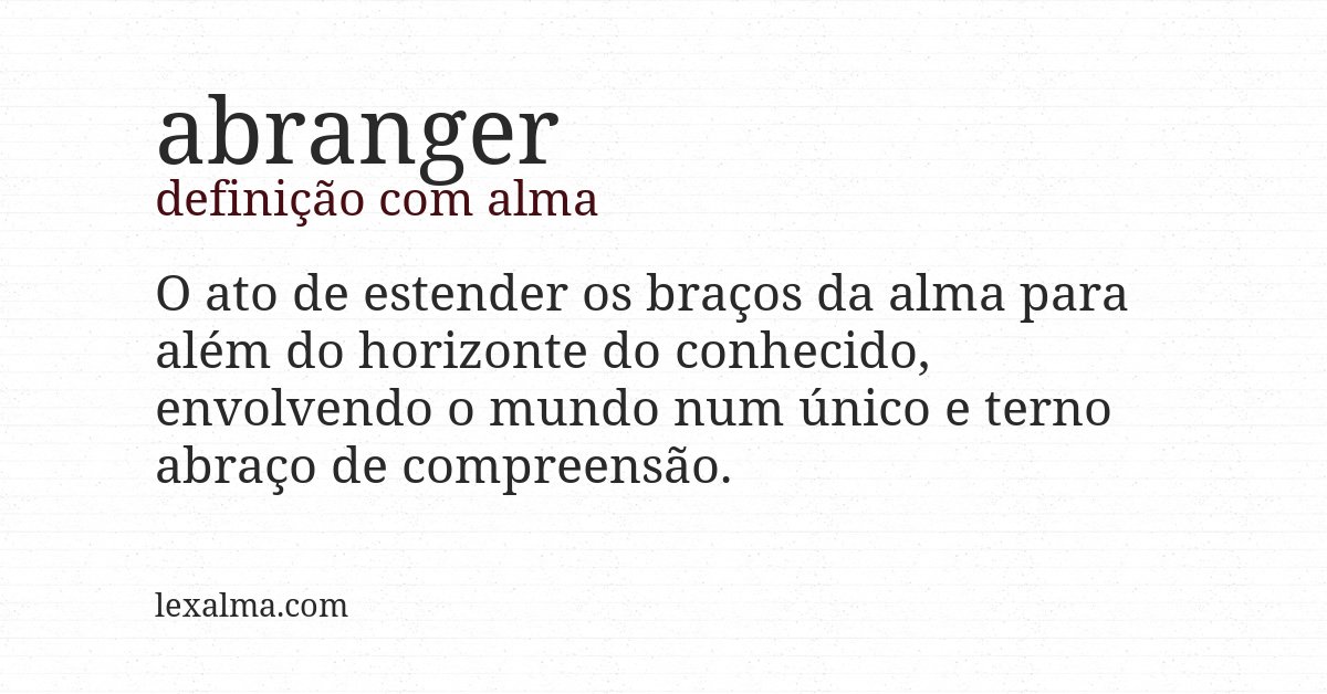 Definição com alma de abranger