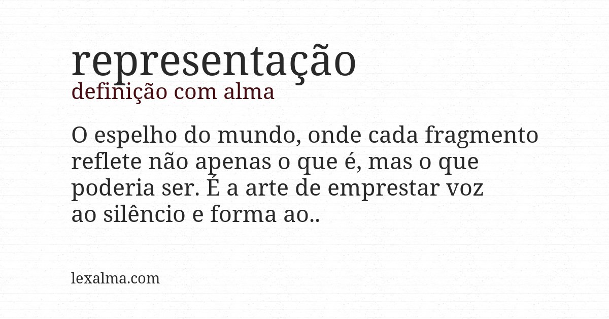 Definição com alma de representação