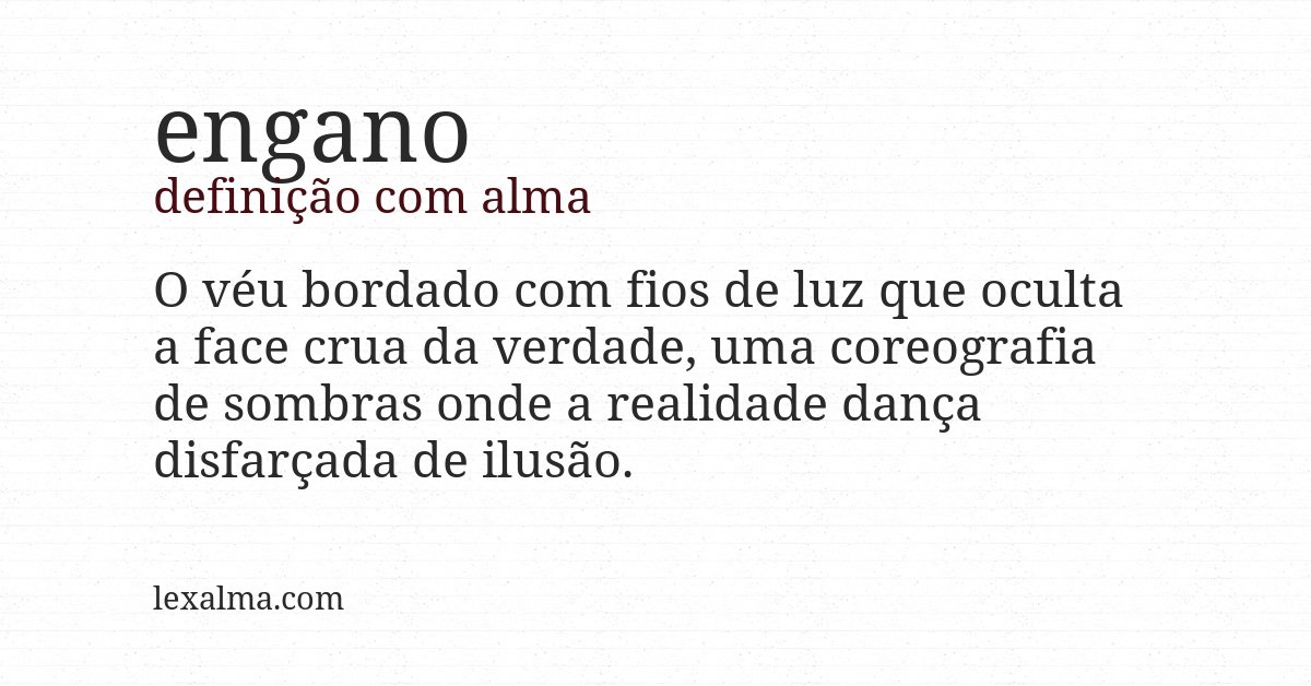Definição com alma de engano