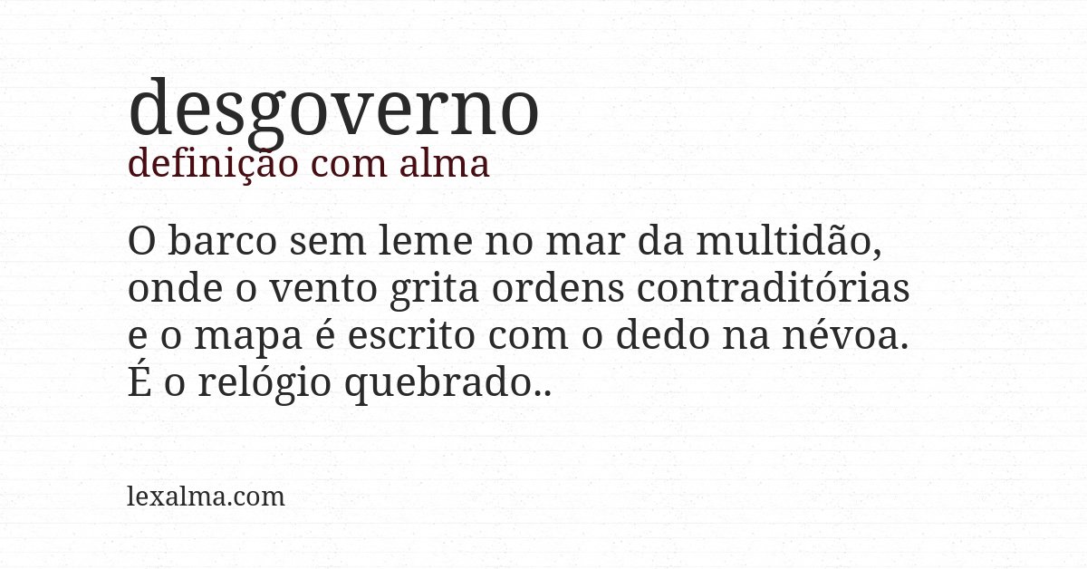 Definição com alma de desgoverno