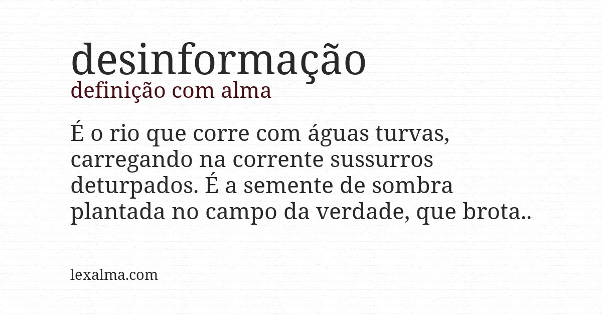 Definição com alma de desinformação