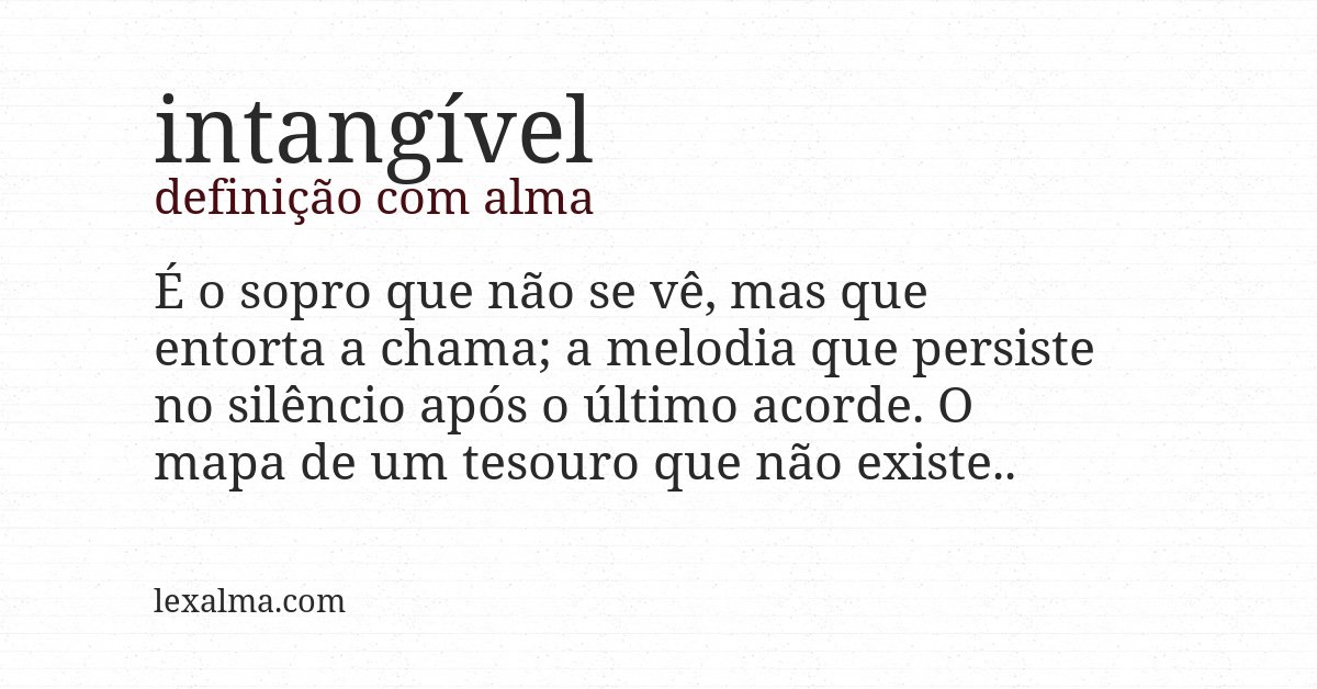 Definição com alma de intangível
