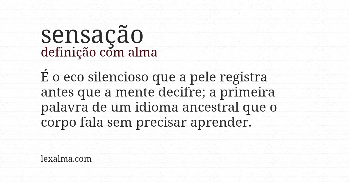 Definição com alma de sensação