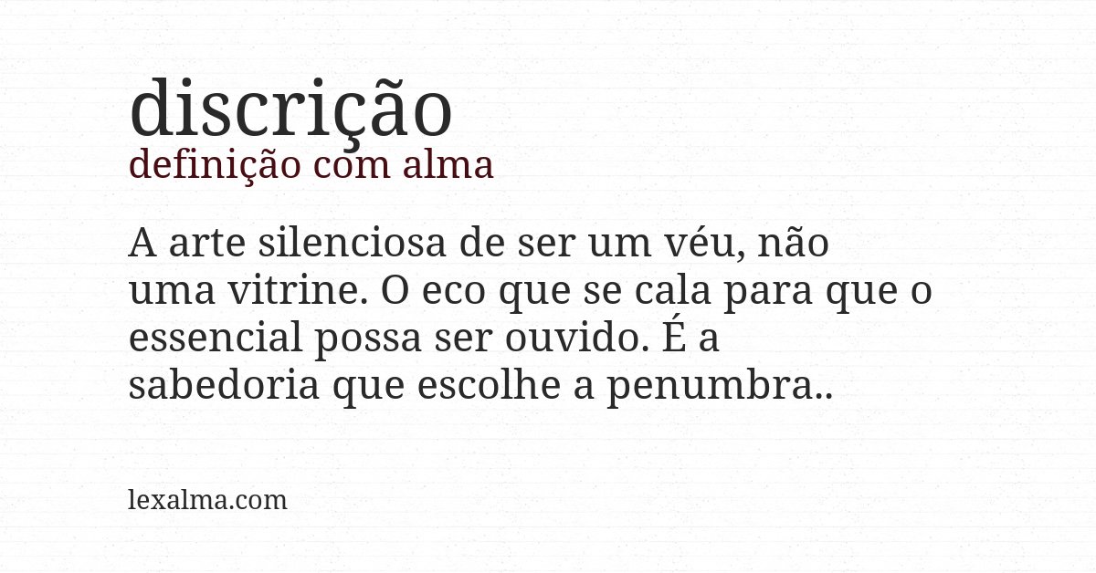 Definição com alma de discrição