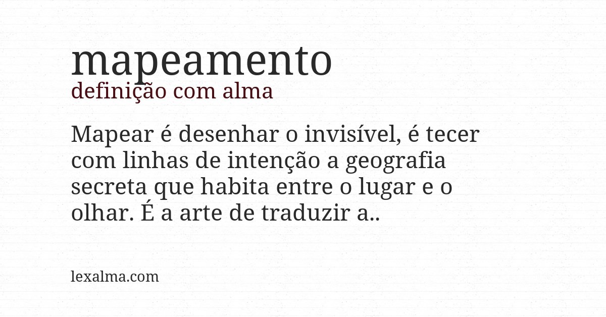 Definição com alma de mapeamento