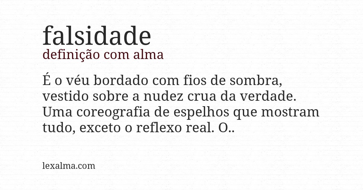 Definição com alma de falsidade