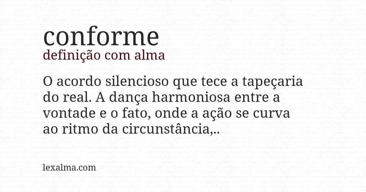 Definição com alma de conforme
