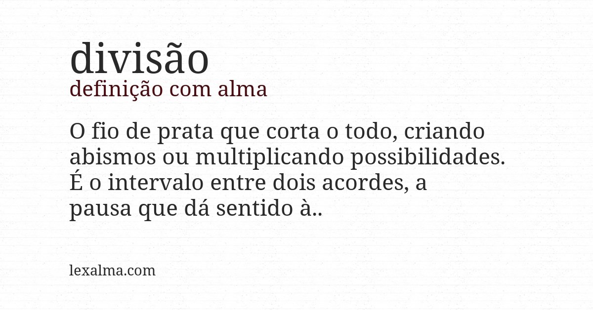 Definição com alma de divisão