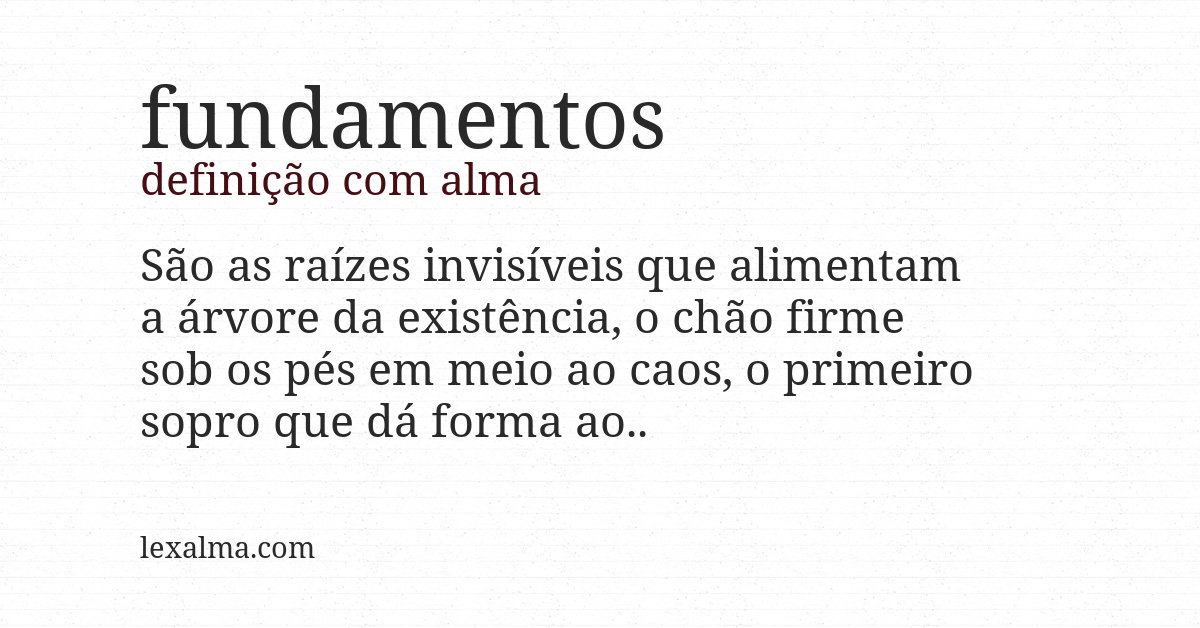 Definição com alma de fundamentos