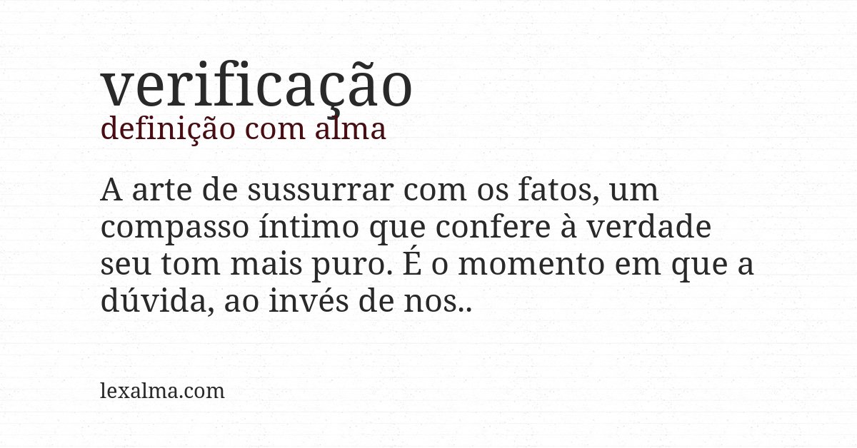Definição com alma de verificação