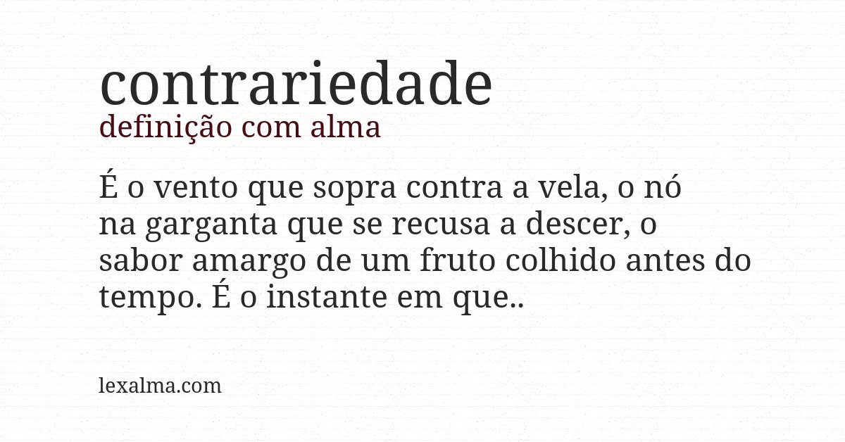 Definição com alma de contrariedade
