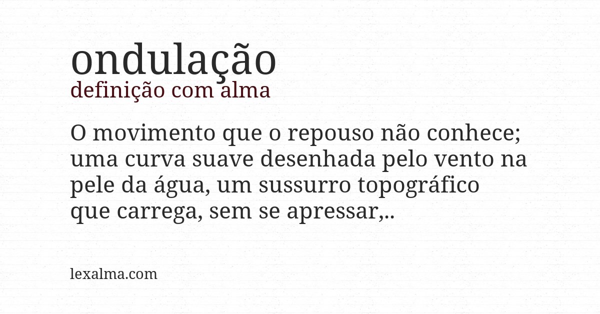 Definição com alma de ondulação