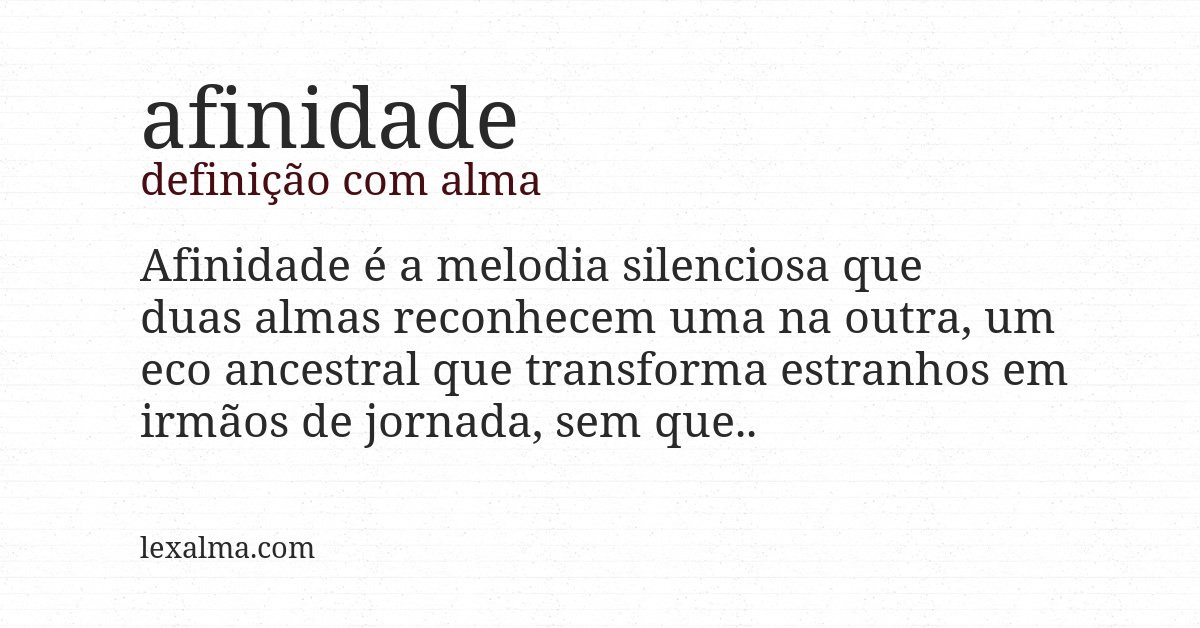 Definição com alma de afinidade