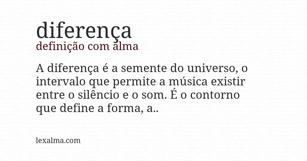 Definição com alma de diferença
