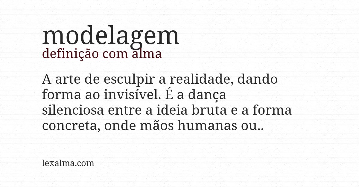 Definição com alma de modelagem