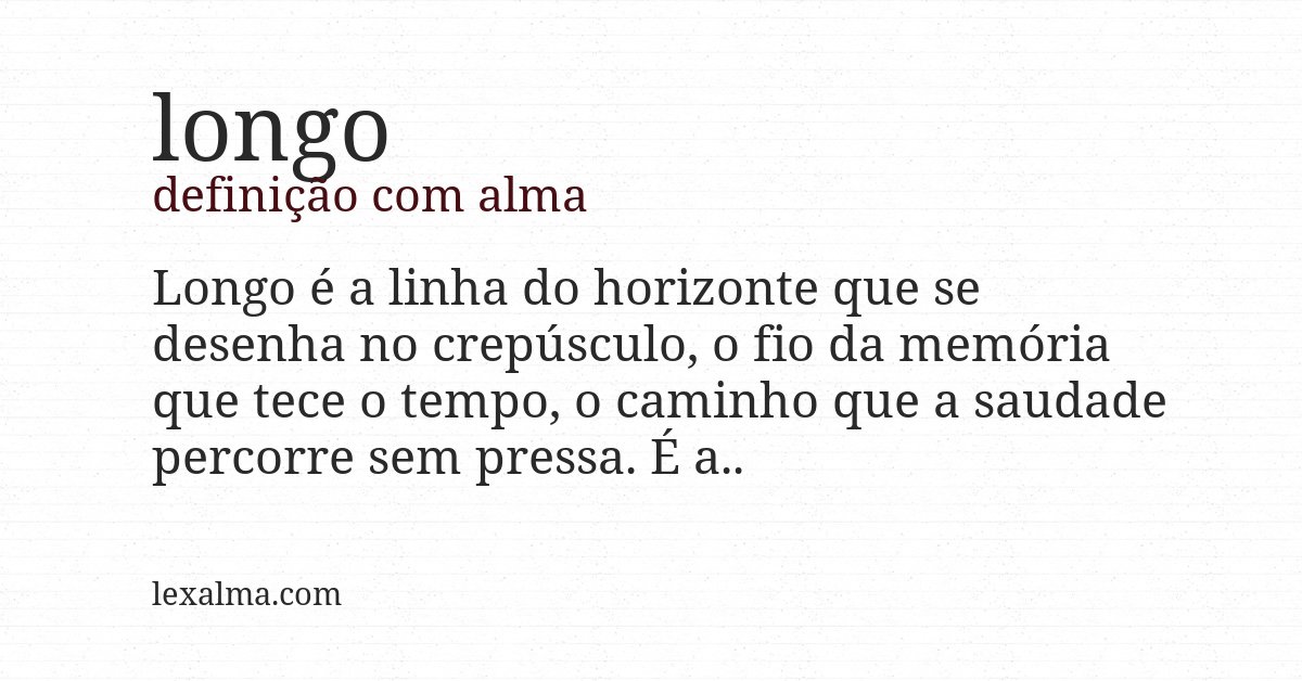 Definição com alma de longo