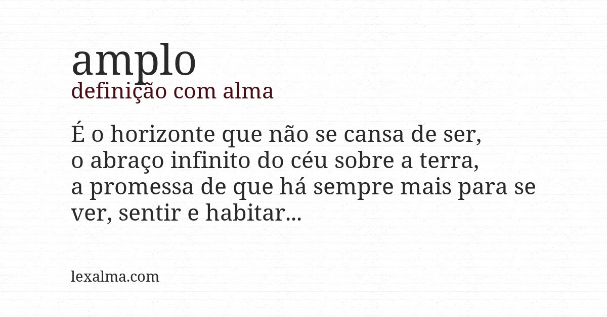 Definição com alma de amplo