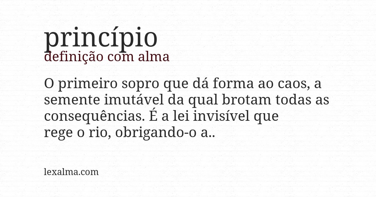 Definição com alma de princípio