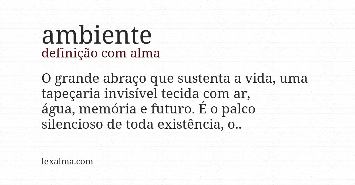 Definição com alma de ambiente