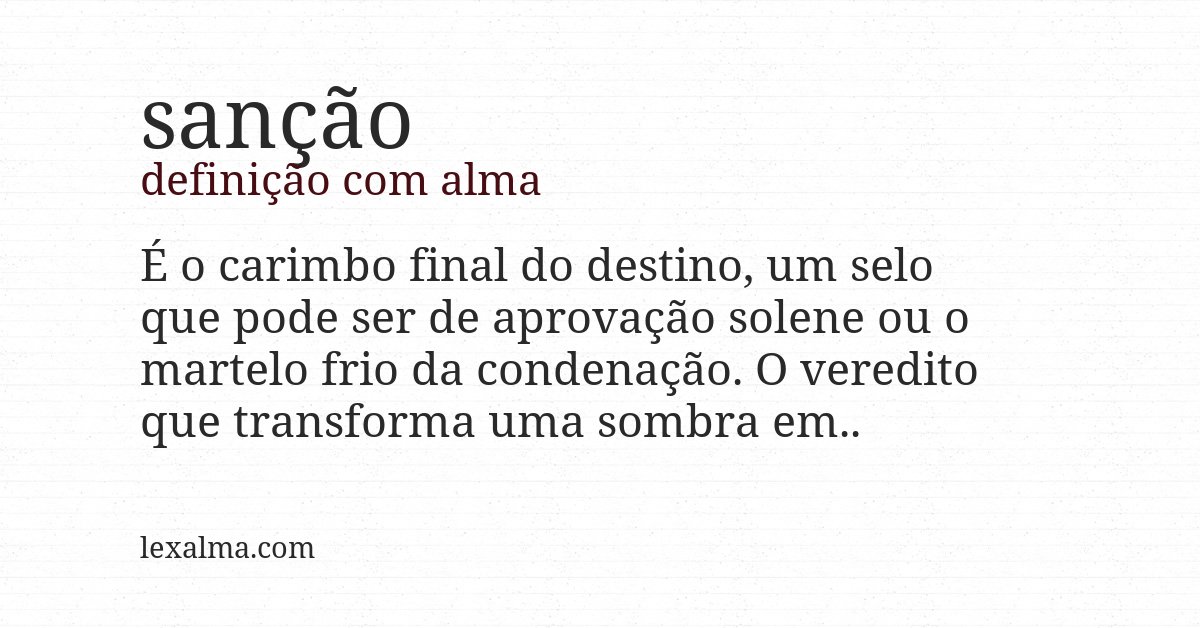 Definição com alma de sanção