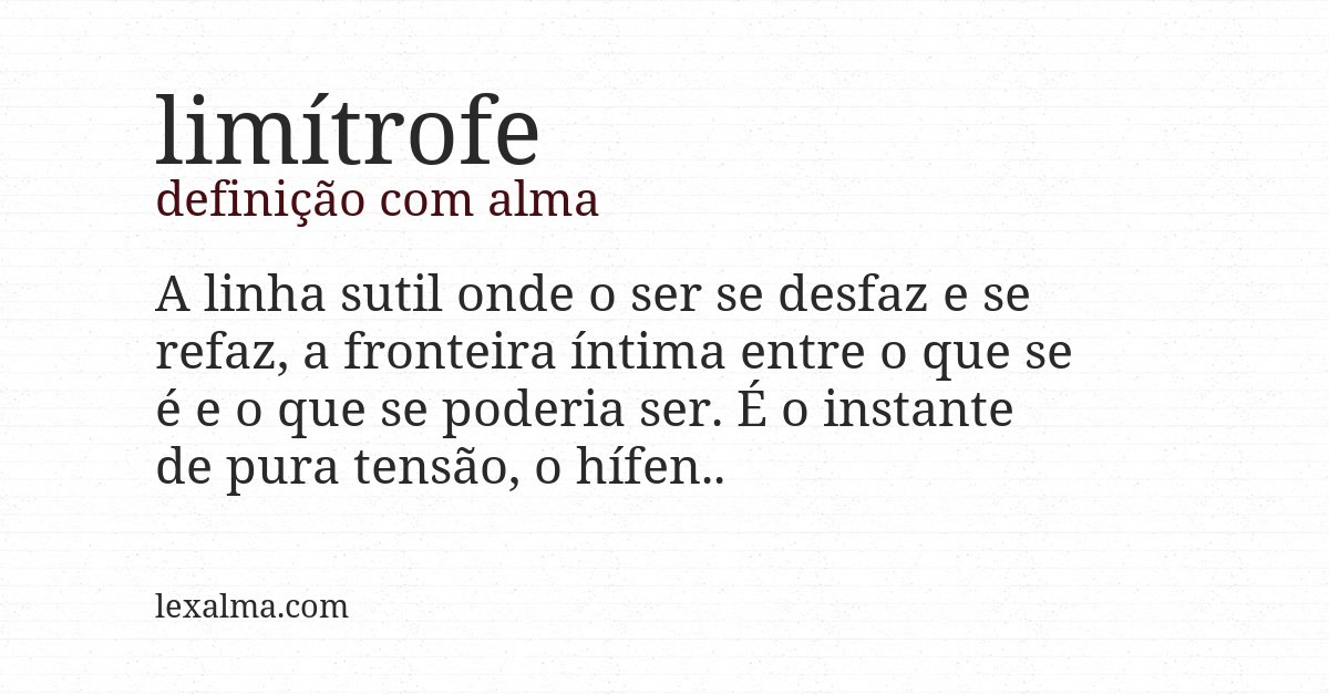 Definição com alma de limítrofe