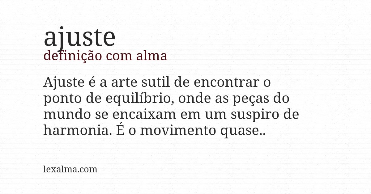 Definição com alma de ajuste
