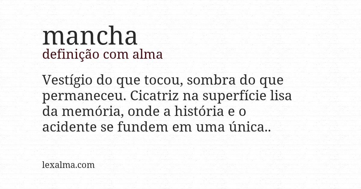 Definição com alma de mancha