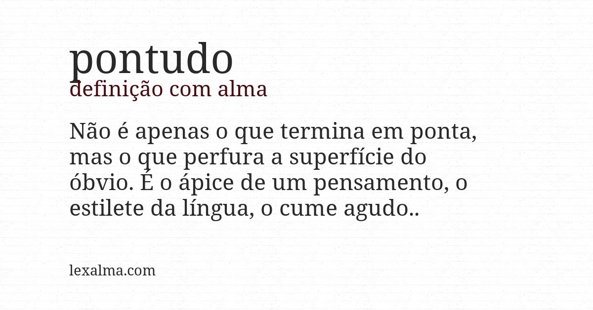 Definição com alma de pontudo