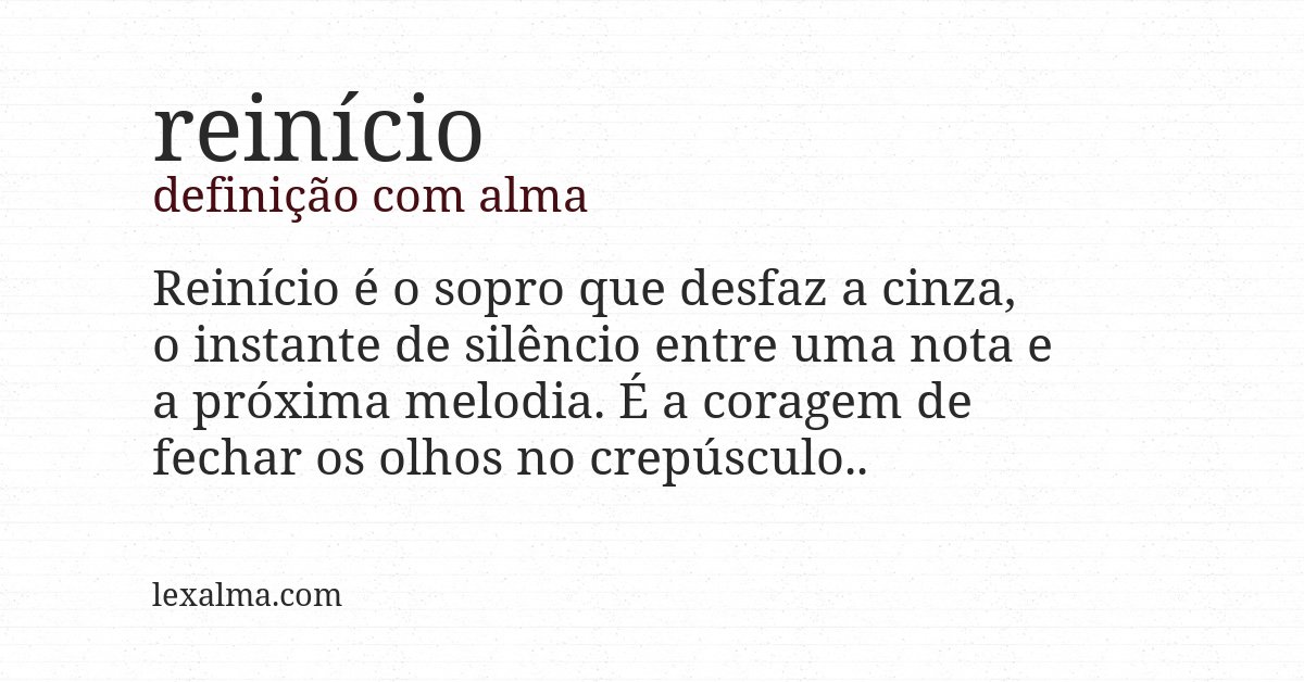 Definição com alma de reinício