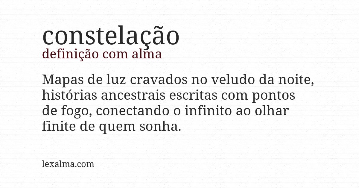 Definição com alma de constelação