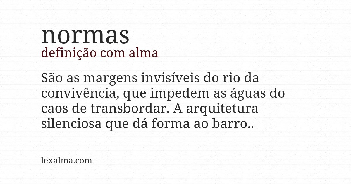 Definição com alma de normas