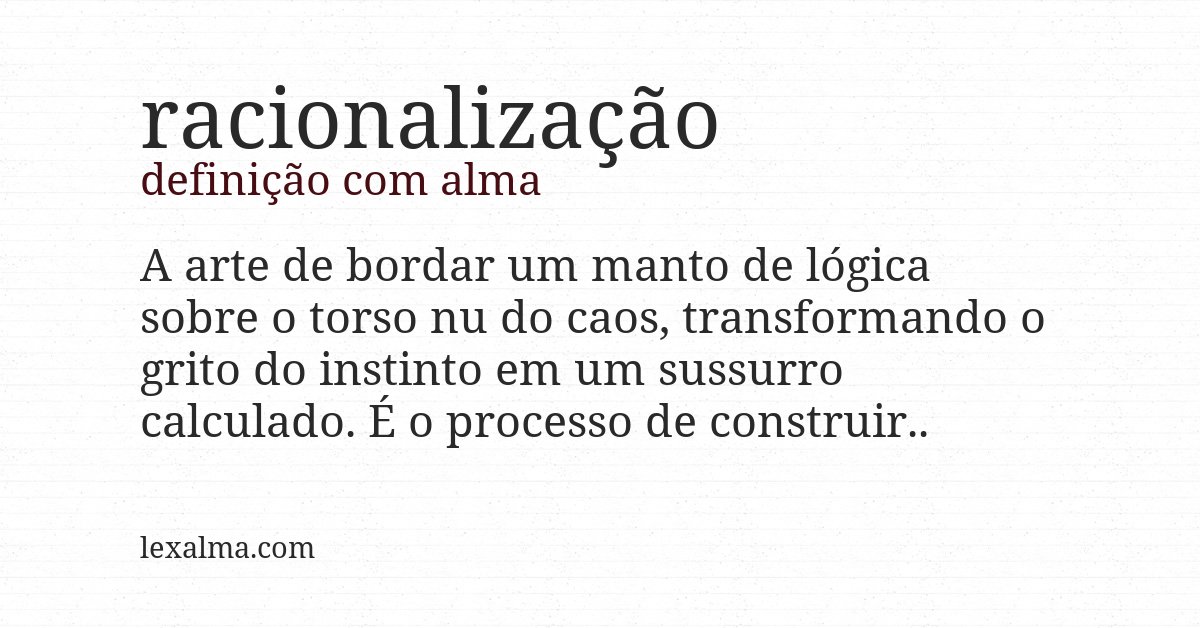 Definição com alma de racionalização
