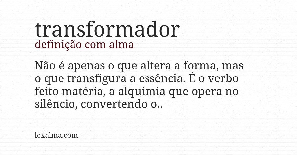 Definição com alma de transformador