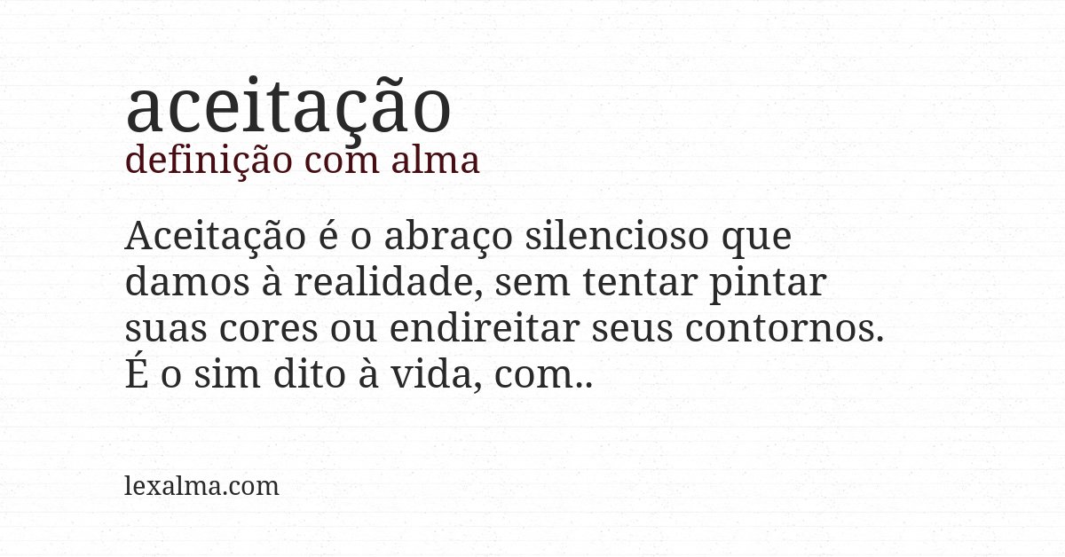 Definição com alma de aceitação