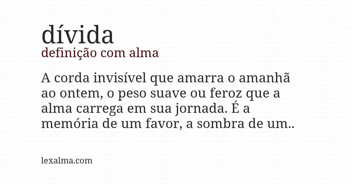 Definição com alma de dívida
