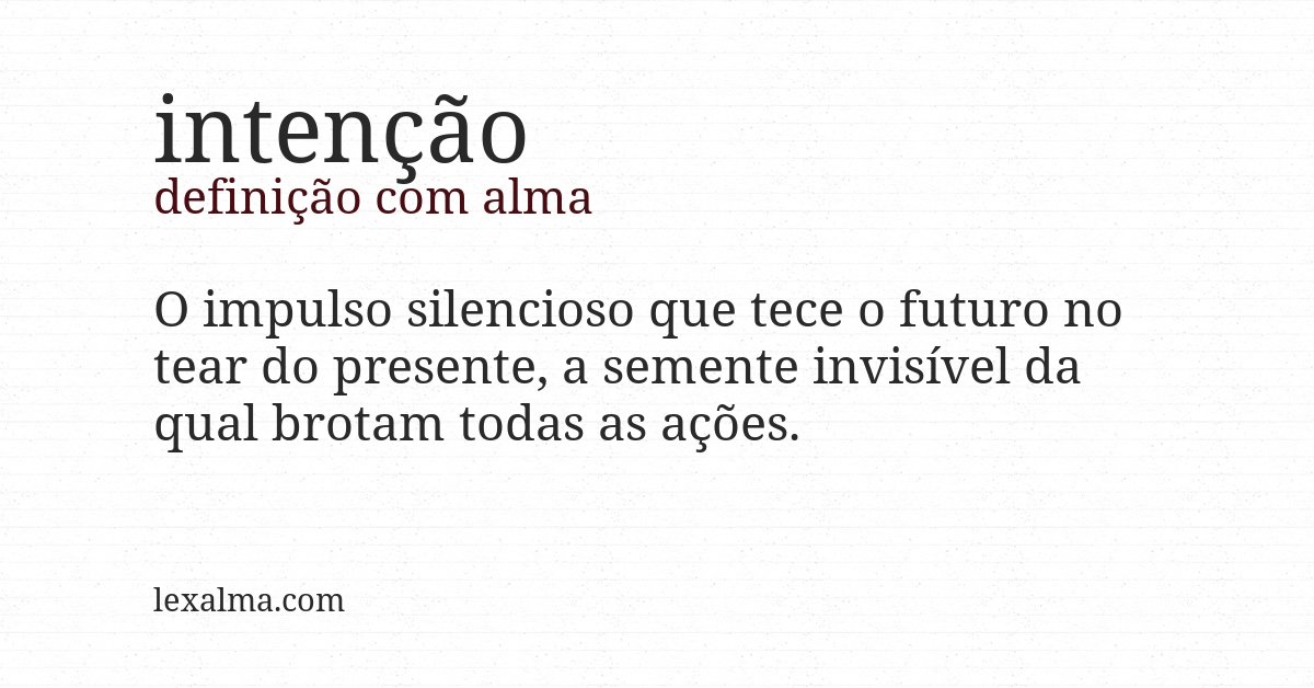 Definição com alma de intenção