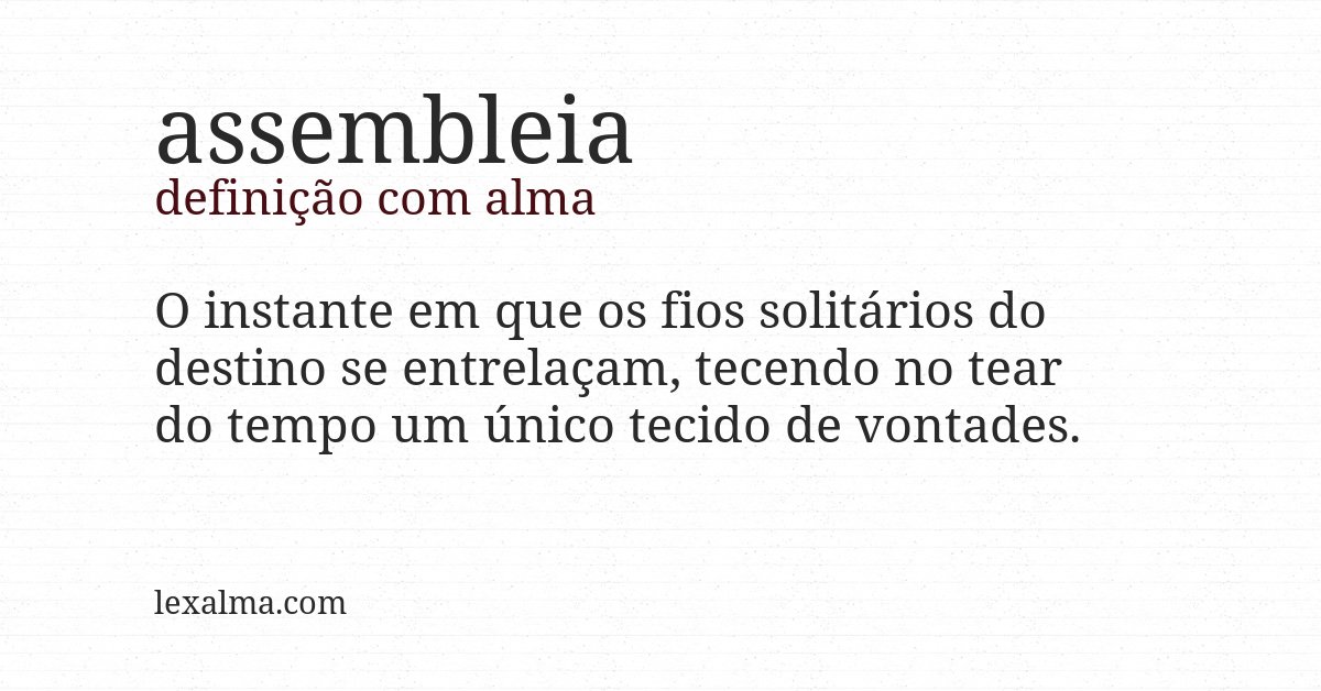 Definição com alma de assembleia