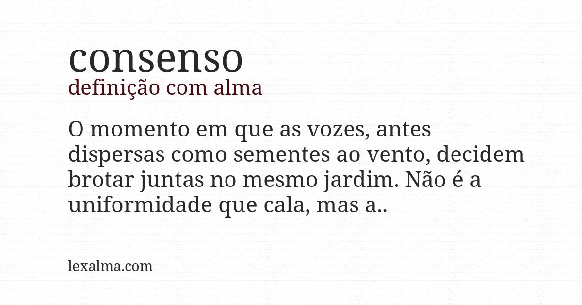 Definição com alma de consenso