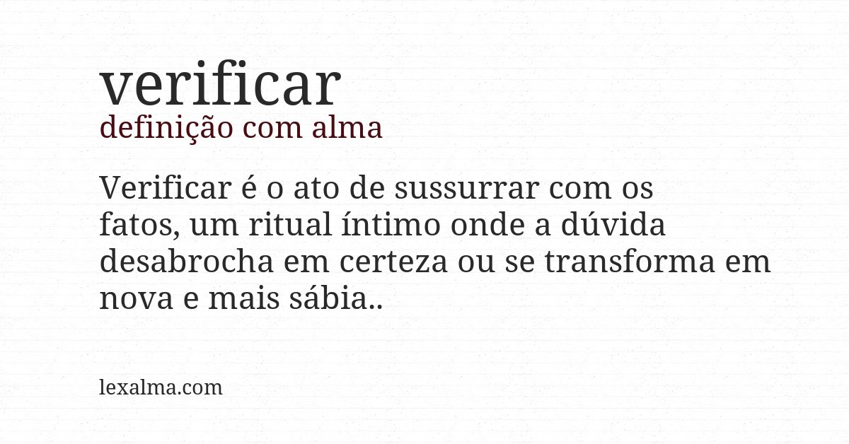 Definição com alma de verificar