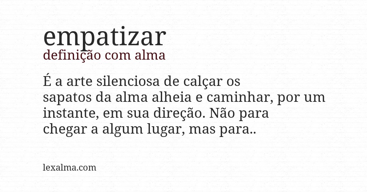 Definição com alma de empatizar