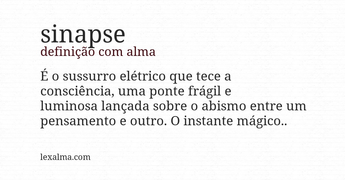 Definição com alma de sinapse